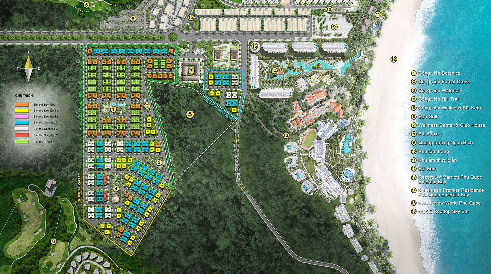 Mặt bằng tổng thể Sun Group Bắc Ninh